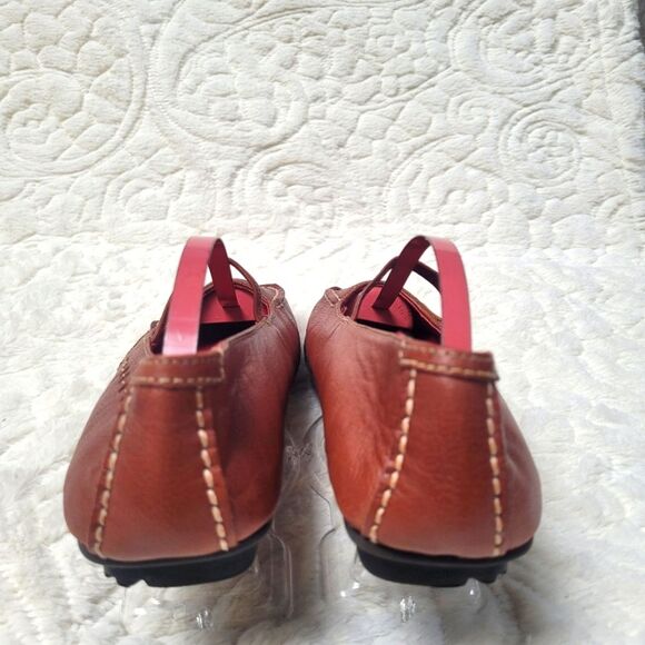 Coldwater Creek Ballet Flats Mary Jane Style Leather Suede Floral Cutout Size 6M - Picture 9 of 12